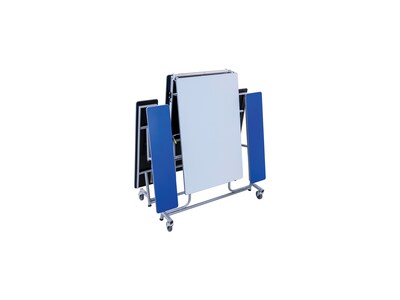 AmTab Rectangular Mobile Cafeteria Table w/ 4 Benches, 30" x 97", Assorted Colors (MBT08)