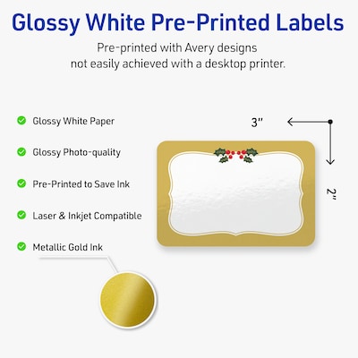 Avery Rectangle Multipurpose Labels, 2 x 3, White, 80/Pack (19479370472)