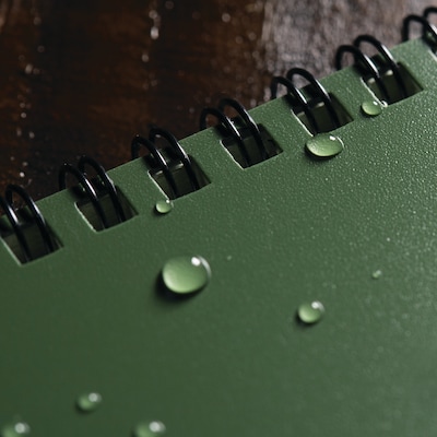 Rite In The Rain All-Weather 1-Subject Pocket Notebook, 4.88" x 7", Graph Ruled, 32 Sheets, Green (973)