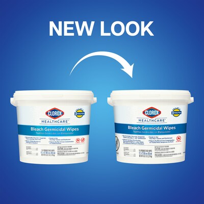 Clorox Healthcare Bleach Germicidal Wipes, 110 Count Pail (30358)