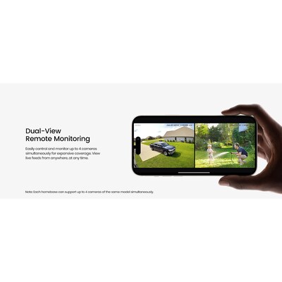 aosu 3K 5.0-MP Outdoor Wireless 2-Camera System Max with HomeBase Recorder, 4-Channel, White (C6S2AH11)