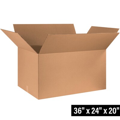 36 x 24 x 20 Shipping Boxes, 32 ECT, Brown, 5/Bundle (362420)