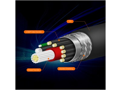 j5create 2.6' USB C to USB C Cable, Male to Male, Black/Space Gray (JUC29L08)