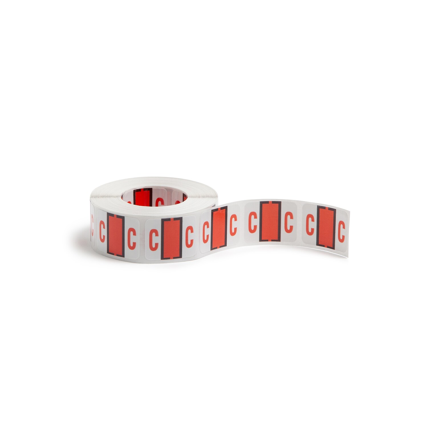 Smead BCCR Color Coded Alphabetic Labels, C, Dark Orange, 500/Roll (67073)