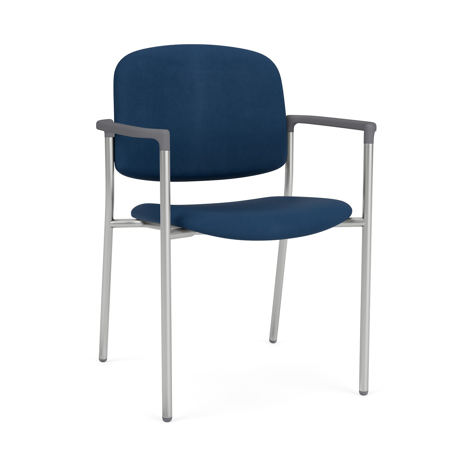 Lesro Chat Vinyl Guest Chair, Patriot Plus Blue Ridge/Silver (CX1171.SSV.CFL-01PPBR)