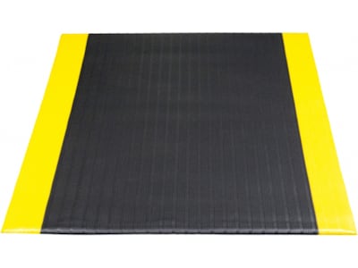 Notrax Airug Anti-Fatigue Mat, 60 x 36, Black/Yellow (410S0535BY)