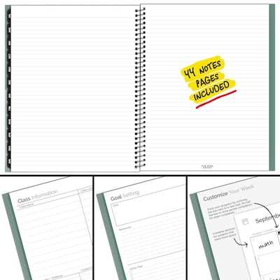 2026-2027 Five Star 8.5" x 11" Academic Weekly & Monthly Customizable Planner, Plastic Cover, Assorted Colors (CAW651-00-27)