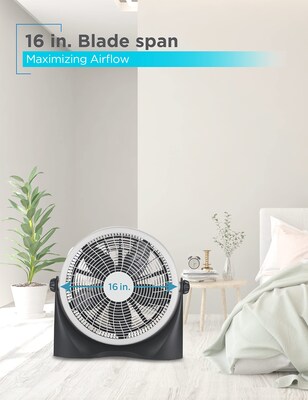 Black & Decker 16" Floor Fan, 3-Speed, Black (BFF16B)