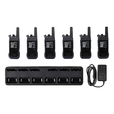 Cobra Performa 450 2-Way Handheld Business Radio with LCD Screen, Black, 6/Pack (0190016-2)