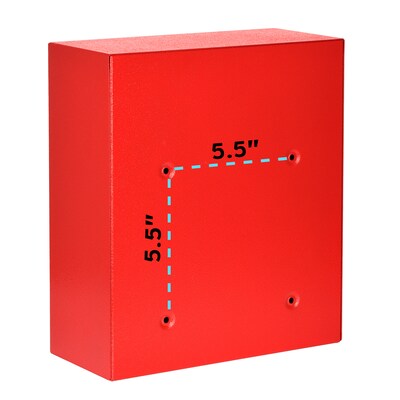 AdirOffice Steel Indoor/Outdoor Interoffice Drop Box Mailbox, Medium, Red (631-05-RED-PKG)