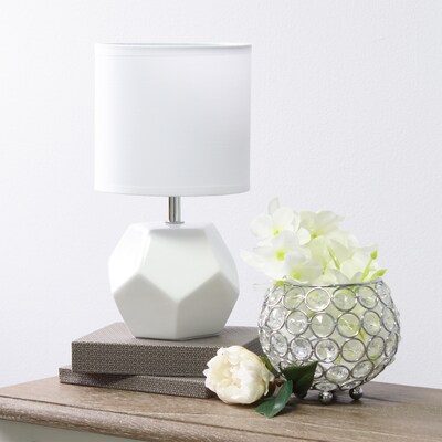 Simple Designs 10.24" LED Table Lamp, White (LT2065-WHT-LB)