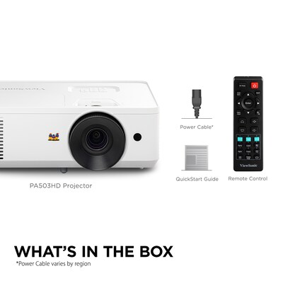 ViewSonic DLP Home and Business Projector, White (PA503HD)
