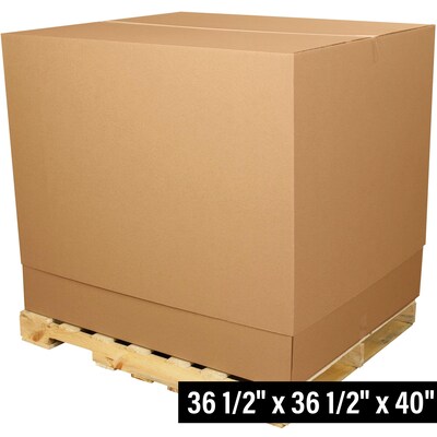 Telescoping Outer Boxes, 36 1/2 x 36 1/2 x 40, Kraft, 5/Bundle (TELE3636TOP)