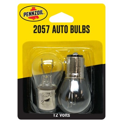 Pennzoil Clear Auto Bulbs, Model #2057, Clear, 2 Bulbs/Pack, 10 Packs/Box, 10 Boxes/Carton (14808)