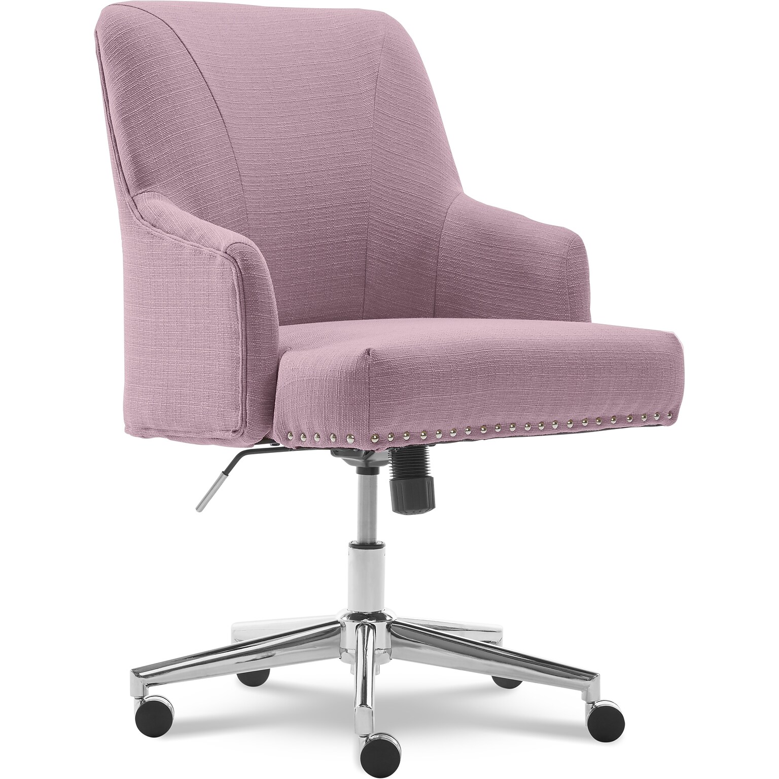 Serta Style Leighton Fabric Swivel Home Office Chair, Lilac (47925D)