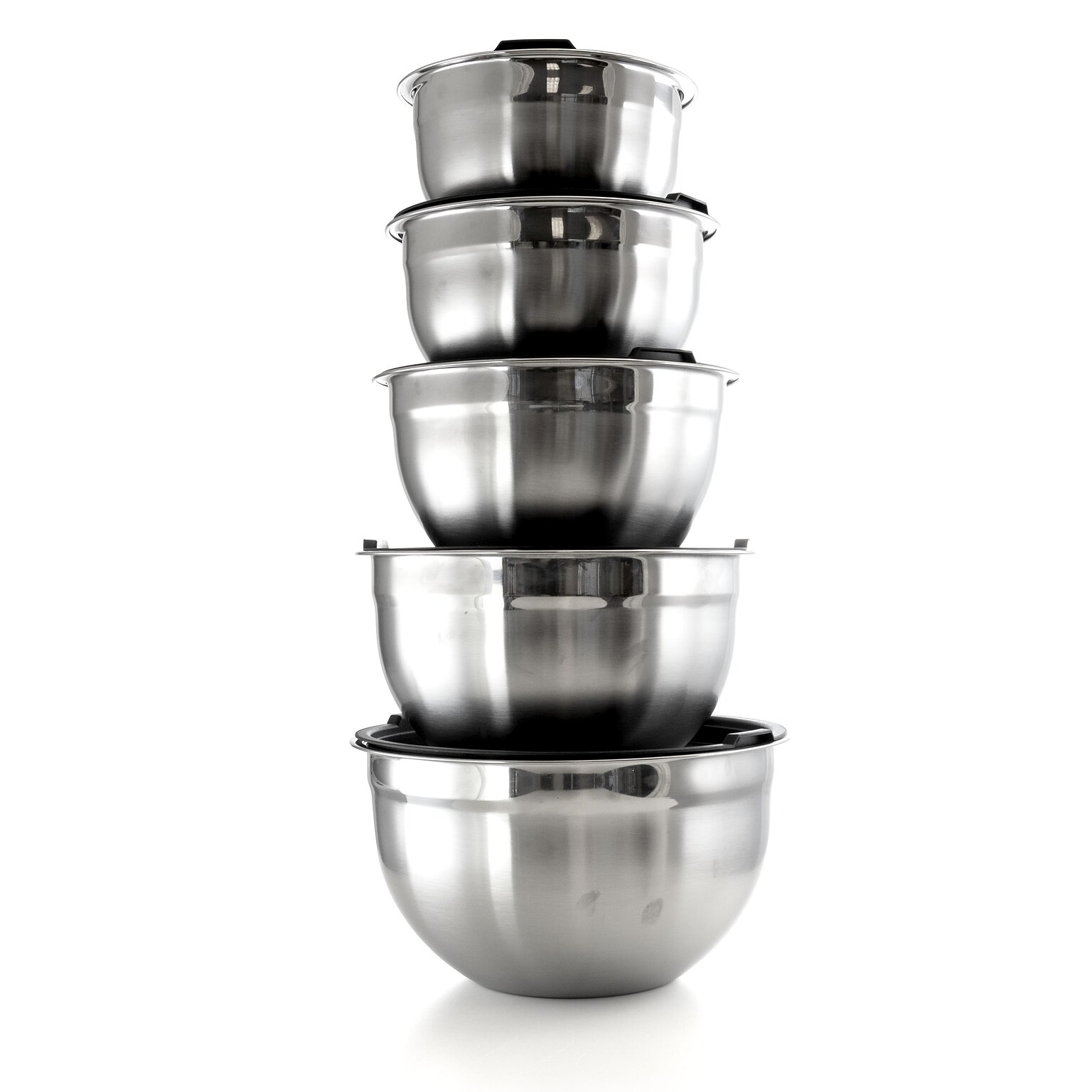 MegaChef Mixing Bowl Set, Stainless Steel, 5-Piece (937111722M)