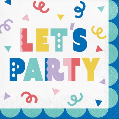 Creative Converting Party Patterns Let's Party Birthday Party Kit, Multicolored, 36/Pack (DTC9507E4A)
