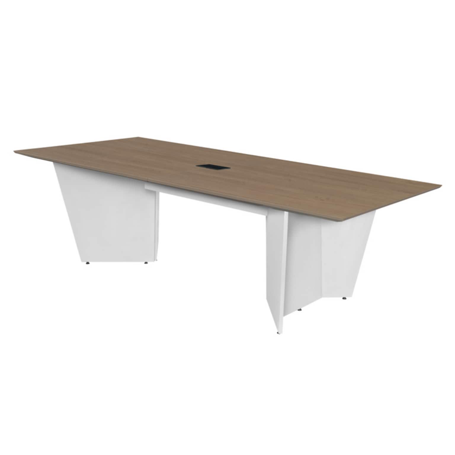 Regency Array 72W x 36D Conference Table with Grommet, Noble Oak/White (ACT7236NOWH)