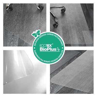 Floortex Ecotex BioPlus Hard Floor Chair Mat, 35" x 47", Clear Bio Based Polycarbonate (NCCMFLBS0002)