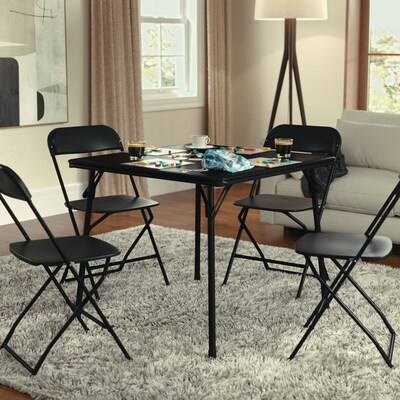 Flash Furniture Madelyn Folding Table, 33.5" x 33.5", Black (JB2)