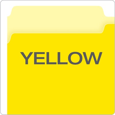 Pendaflex Recycled File Folder, 1/3-Cut Tab, Legal Size, Yellow, 100/Box (1531/3YEL)
