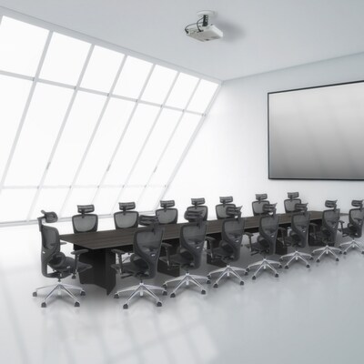 Regency Array 240W x 48D Conference Table with Grommet, Ash Grey/Black (ACT24048AGBK)