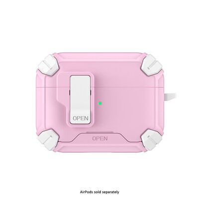 SaharaCase Raider Series Heavy Duty Case Compatible with Magsafe for Airpods Pro 3, Secure Lock, Desert Rose (HP00220)