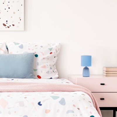 Simple Designs Table Lamp, Sky Blue (LT1134-SKY)