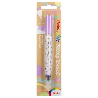 Pentel Milky Brush, Purple Ink, 3/Bundle (PTAXGFHBPPVX-3)
