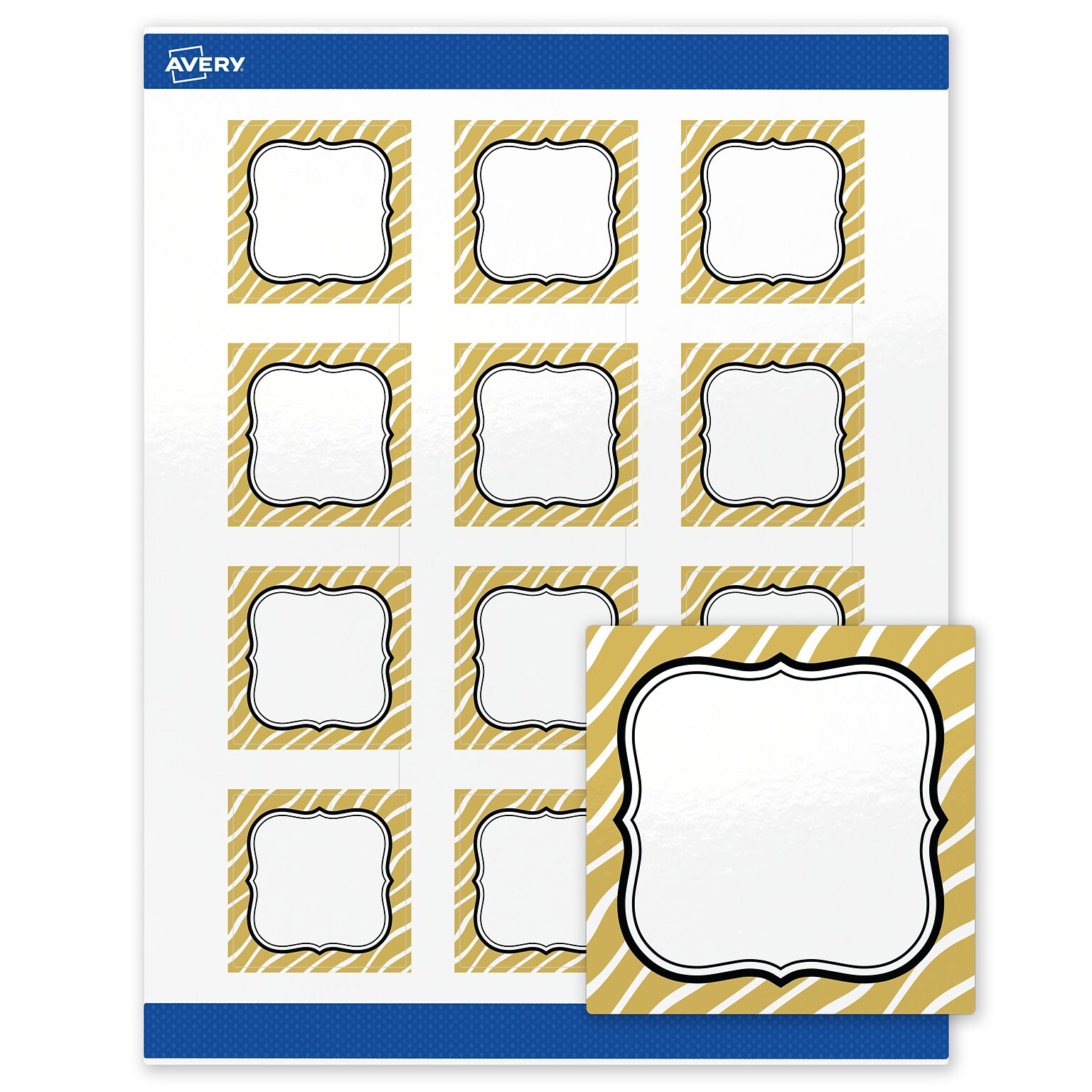 Avery Square Laser/Inkjet Multipurpose Labels, 2 x 2, White, 120/Pack (19479370988)