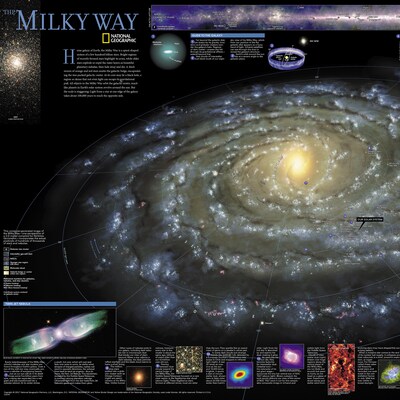 National Geographic The Milky Way Map, Laminated, 31.25" x 20.25" (NGMRE00620140)