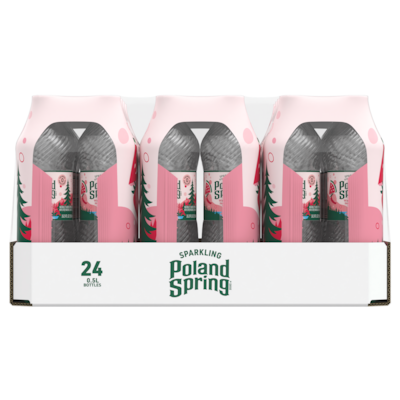 Poland Spring Watermelon Strawberry Flavored Sparkling Water, 16.91 oz., 24/Carton (PS-19991098)