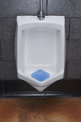 Fresh Products Wave 3D Anti-Splash Urinal Screen, Cotton Blossom Scent, Blue, 10/Box (3WDSF06)
