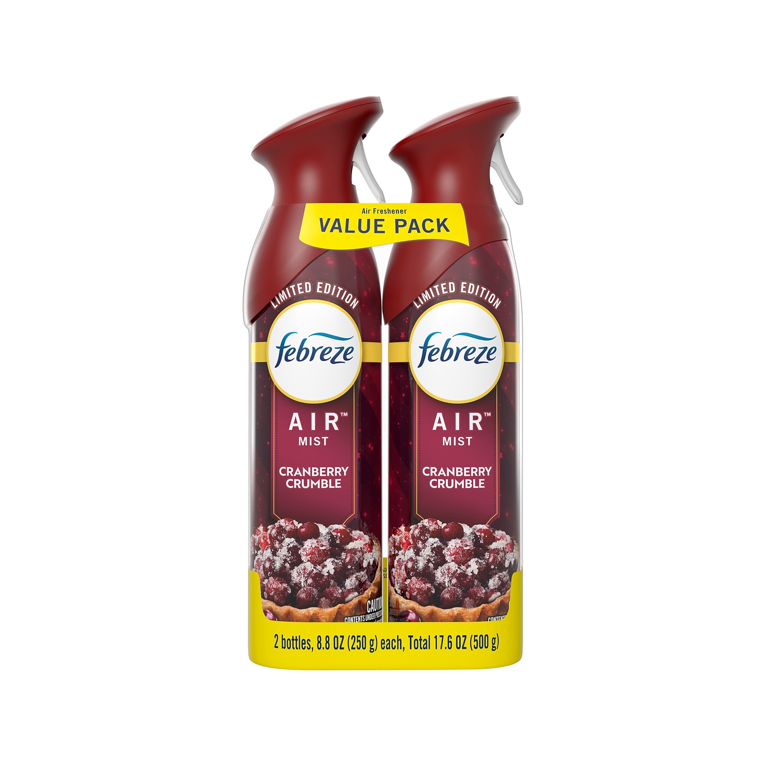 Febreze AIR Aerosol Air Freshener, Cranberry Crumble Scent, 8.8 Fl. Oz., 2/Pack (03207)