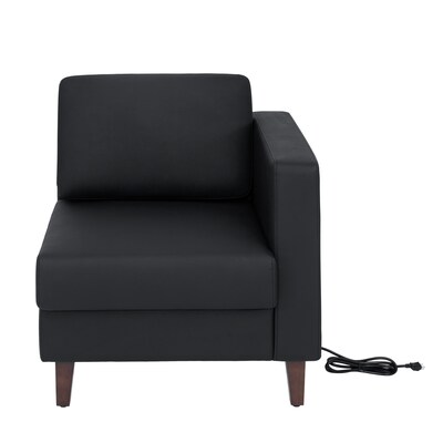 Flash Furniture Hercules Artemis LeatherSoft Right Arm Reception Chair, Black (ZB8921CRABLK)