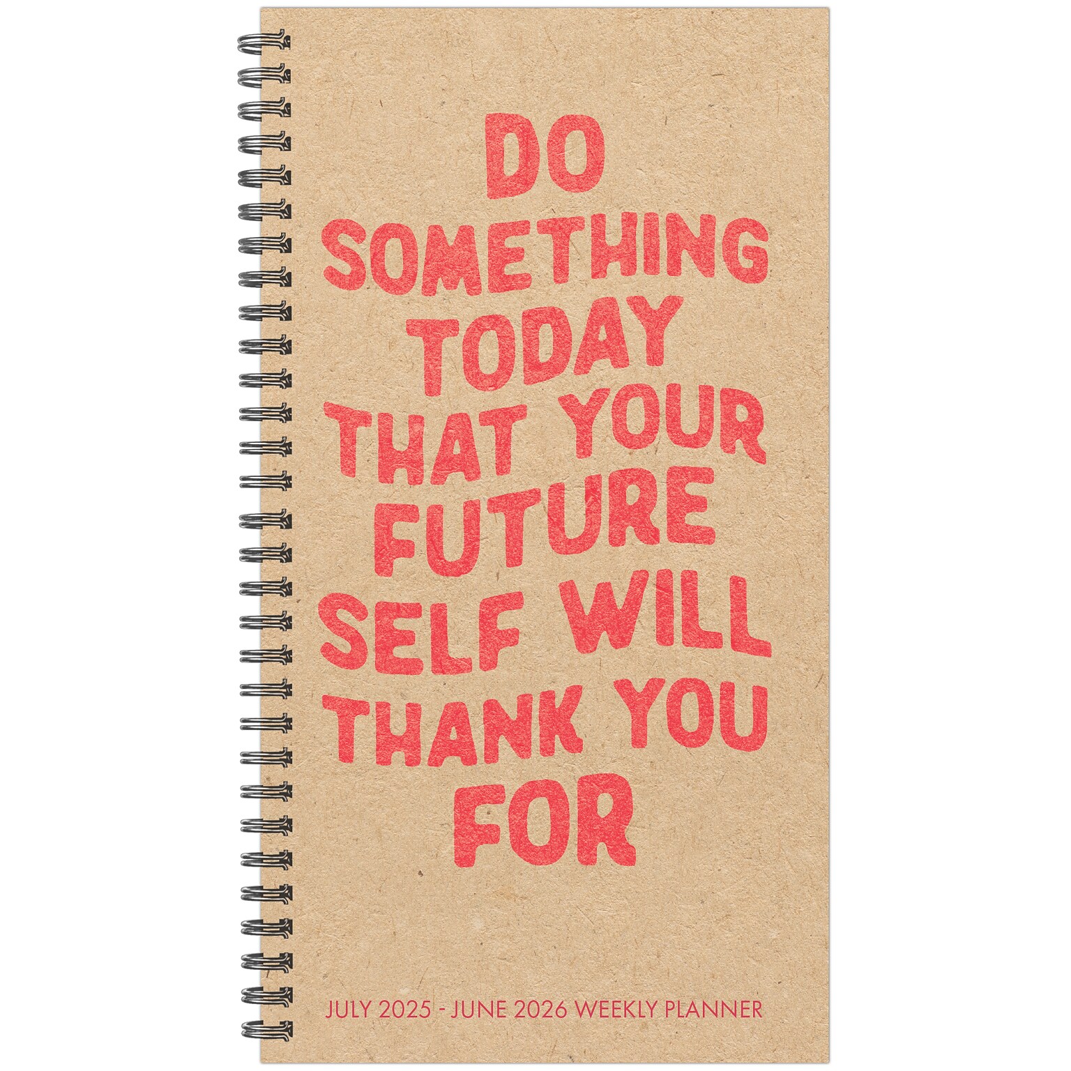 2025-2026 Willow Creek Future Self 3.5 x 6.5 Academic Year Weekly & Monthly Planner, Red/Brown (56875)