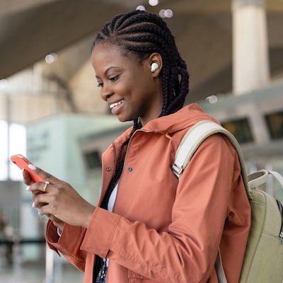 JVC Marshmallow Plus True Wireless Active Noise Canceling Earbuds with Microphone & Charging Case, Bluetooth, HA-A25T (White)