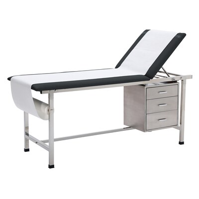 Viva Comfort Adjustable Medical Exam Table with Storage, Black (ADI996-01-DR3-BLK-MK)