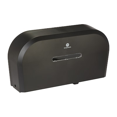 Georgia-Pacific Jumbo Jr. Dual-Roll Toilet Paper Dispenser, Black (59210)