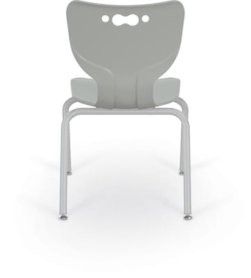 MooreCo 14 Hierarchy Student Chair with 4 Legs, Morning Fog/Platinum Base (703673562843)