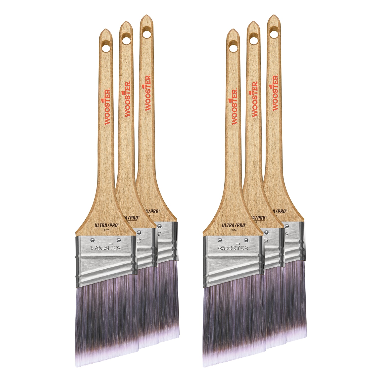 Wooster Brush ULTRA/PRO Firm 2 Nylon/Polyester Thin Angle Brush, 6/Box (0041810020)