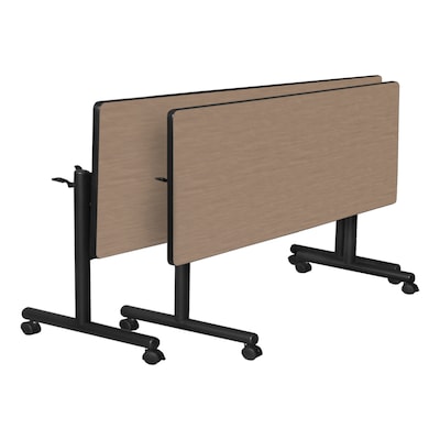 Regency Kobe Flip-Top Training Nesting Table, 60" x 30", Noble Oak (MKFT6030NO)