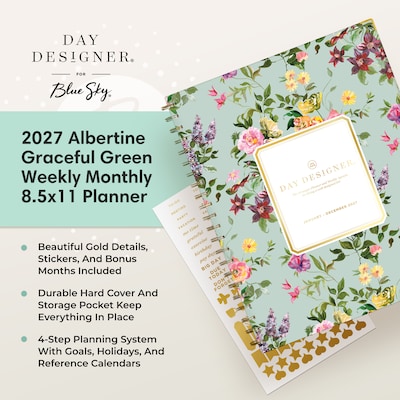 2027 Blue Sky Day Designer 8.5" x 11" Weekly & Monthly Planner (161650)