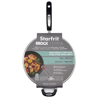 THE ROCK by Starfrit Terra Aluminum 12" Frying Pan, Black (060307-002-0000)