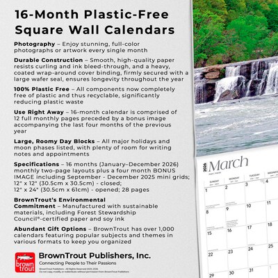 2026 BrownTrout West Virginia Wild & Scenic 12" x 12" Monthly Wall Calendar (9798330706297)