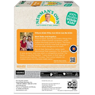 Newman's Own Organic Special Decaf Coffee Keurig® K-Cup® Pods, Medium Roast, 24/Box (5000351722)