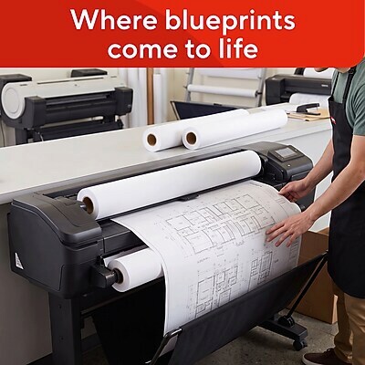 Staples Wide Format Engineering Paper Matte 36-Inch X 500-Ft 2/Carton