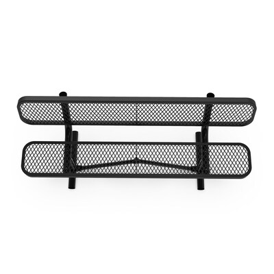 Flash Furniture Sigrid Steel 3-Seat Outdoor Bench, Black (SLFAG4HUT2H48LB)