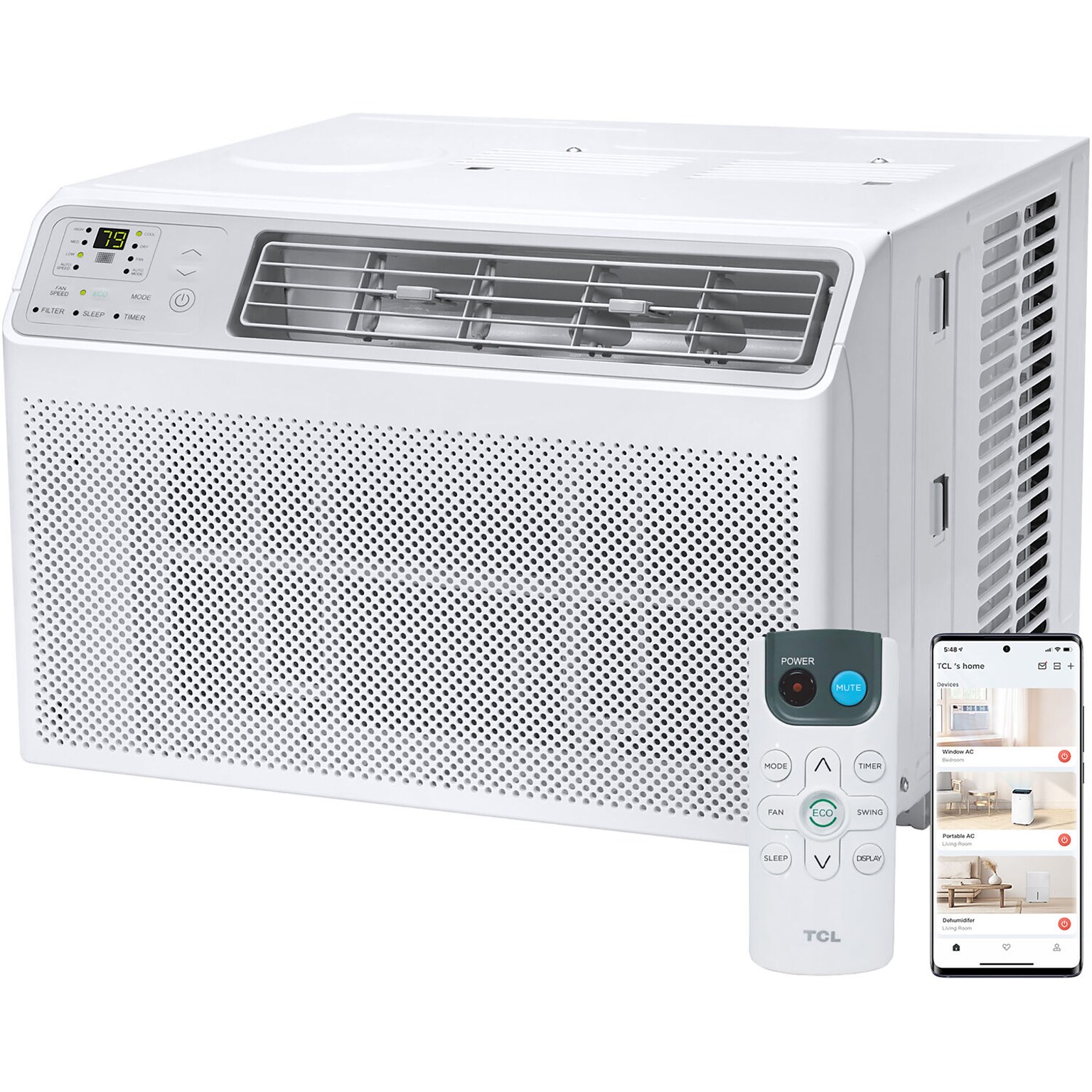 TCL 115-Volt 10,000 BTU Window Air Conditioner with Remote, White (H10W35W)