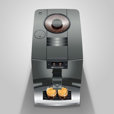 Jura C9 2-Cups Coffee & Espresso Machine Combination, Piano Inox (15751)